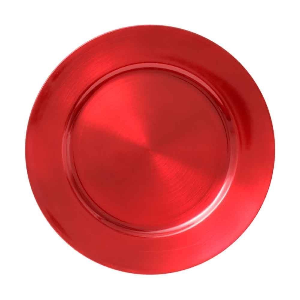 Sousplat Opala Plástico Lyor - Vermelho