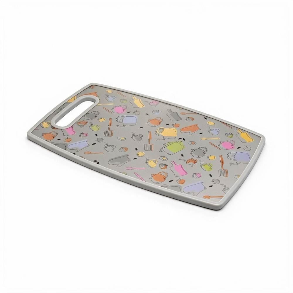 Tábua para Corte de Plástico Lyor 30 cm - Cozinha Cinza