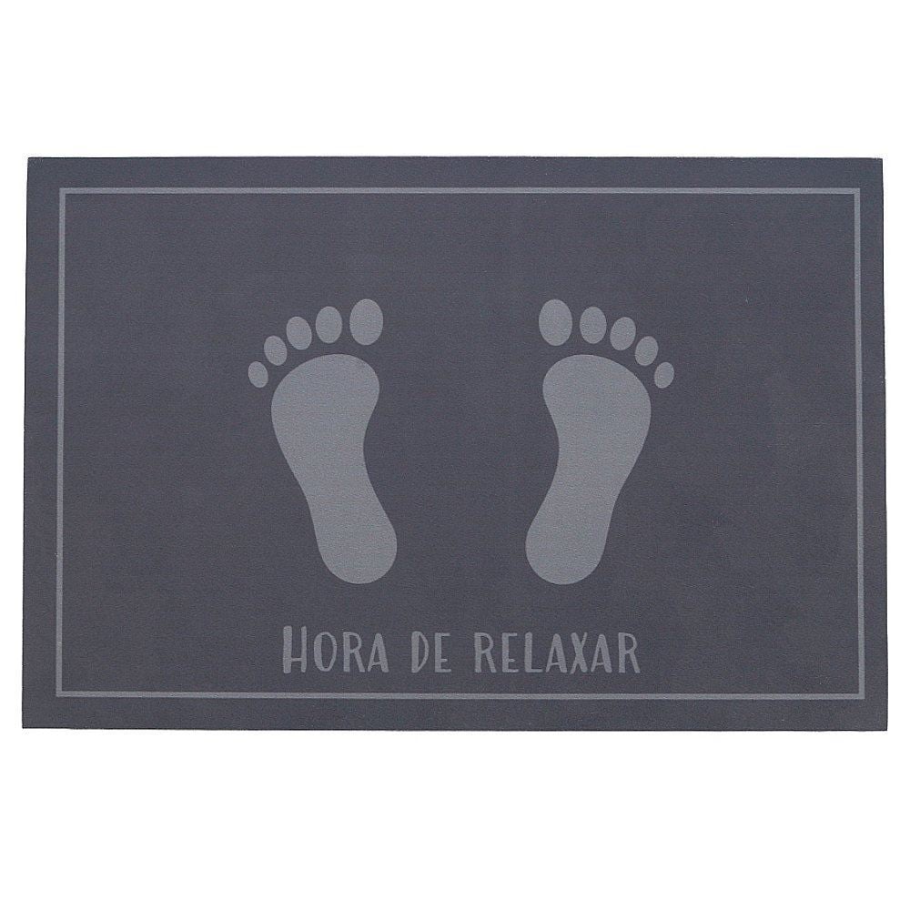 Tapete Acqua Sec para Banheiro 60X40 cm Havan Casa - Cinza Retangular