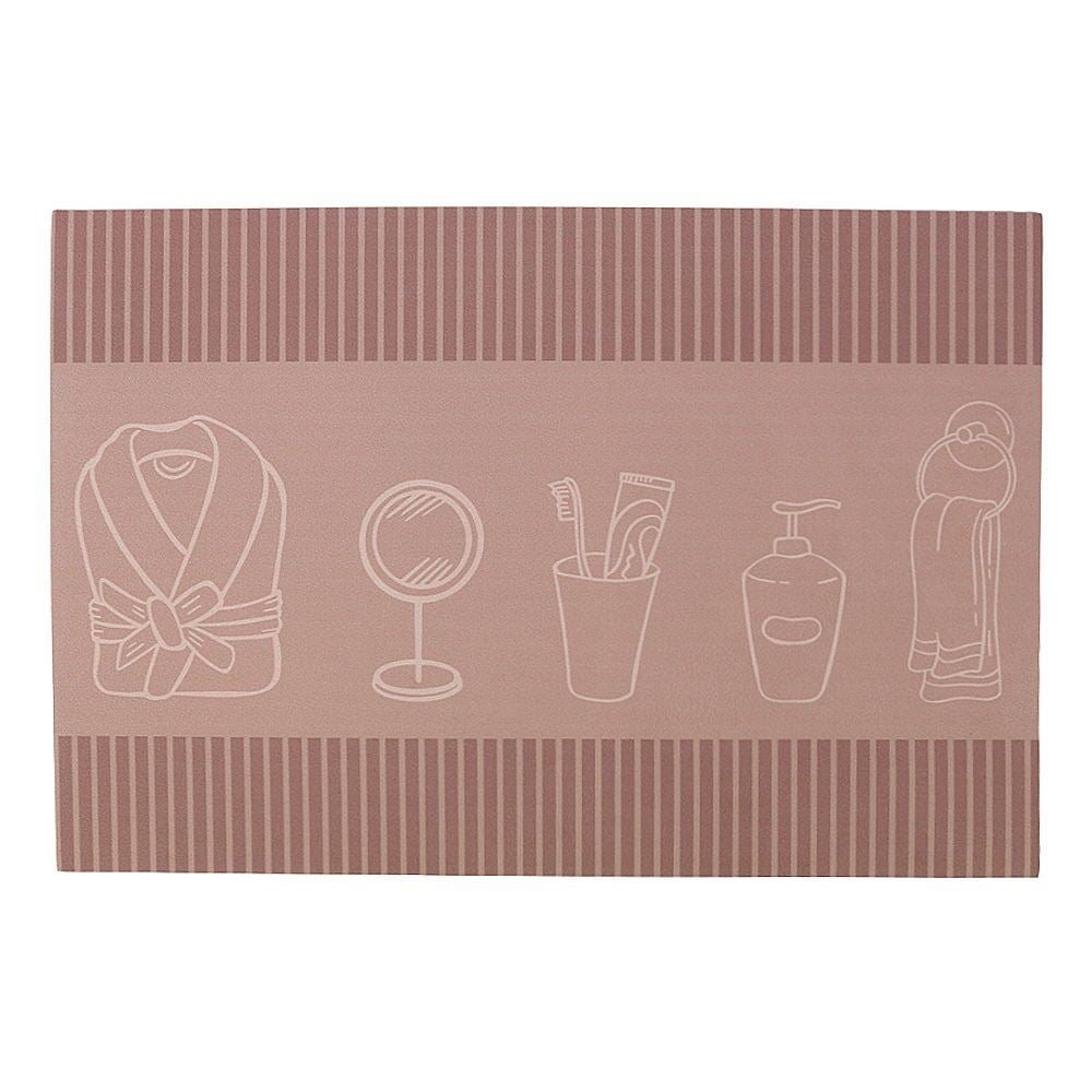Tapete Acqua Sec para Banheiro 60X40 cm Havan Casa - Rosa Retangular