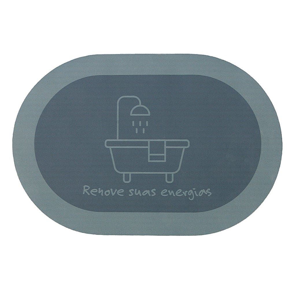 Tapete Acqua Sec para Banheiro 60X40 cm Havan Casa - Verde Oval