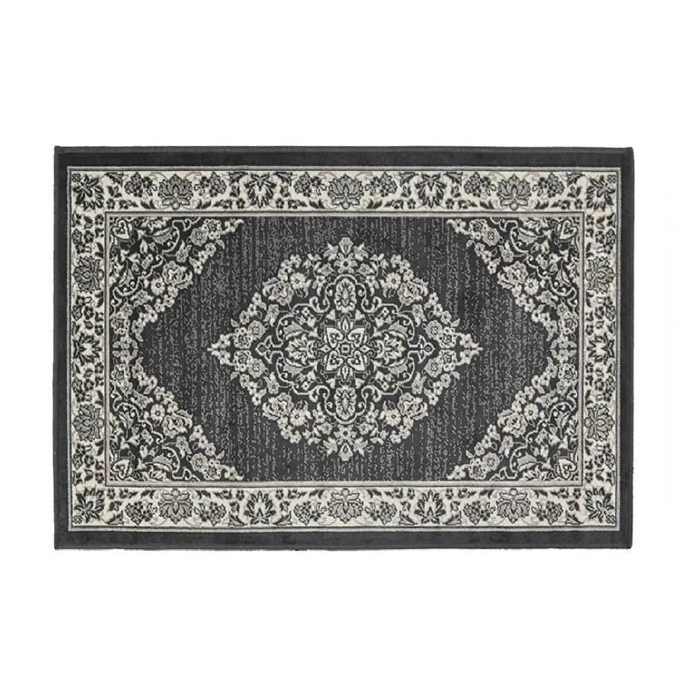 Tapete para Quarto e Sala 1,00X1,40 m Belga Havan Casa - Moldura Chumbo