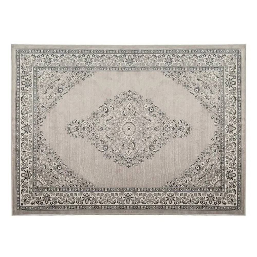 Tapete para Quarto Ou Sala 2,00X2,80 m Belga Havan Casa - Moldura Cinza E Bege