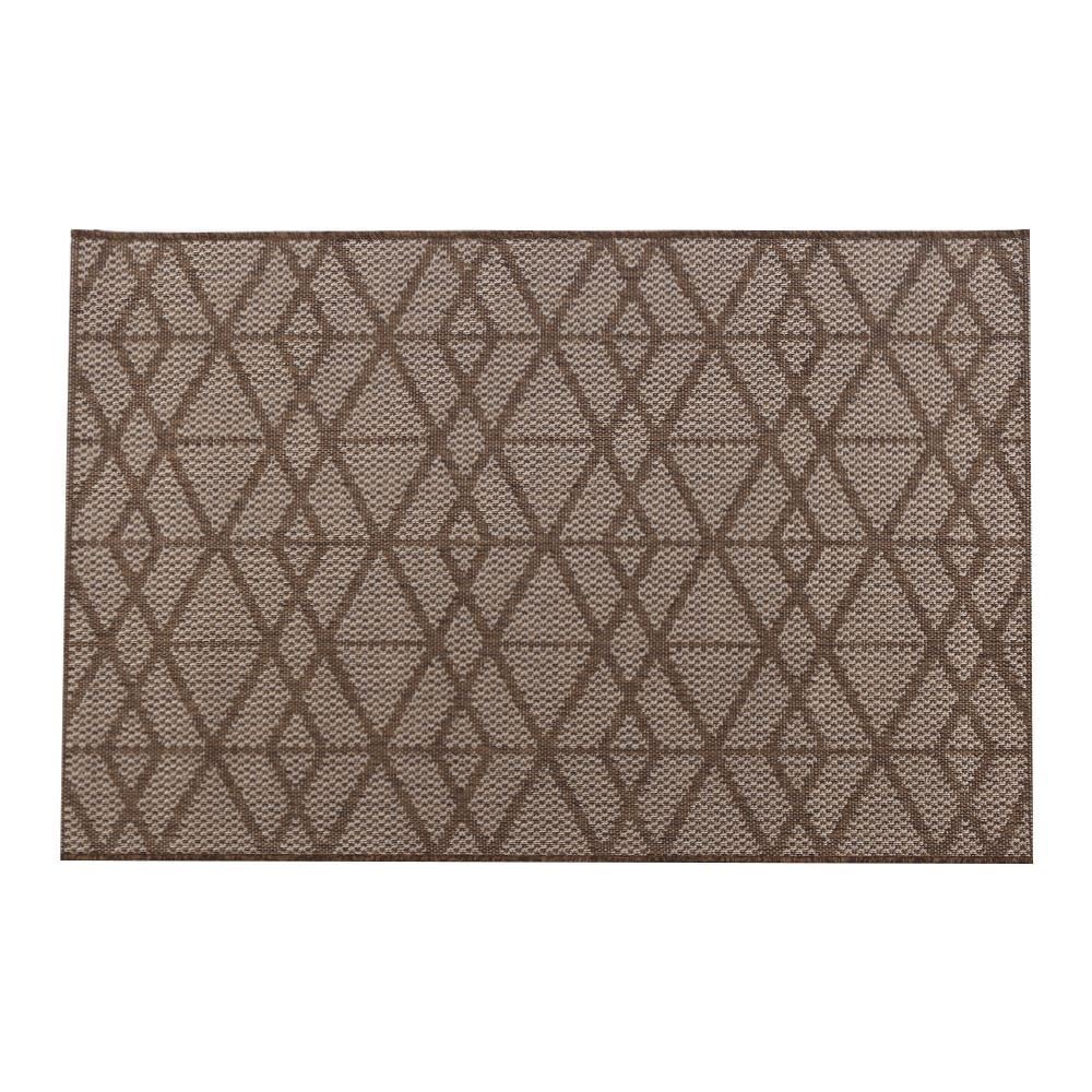 Tapete Para Cozinha 1,00X1,50 M Cancun Sisal Havan Casa - Montanez Bege E Marrom Claro