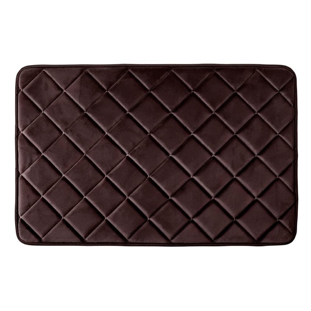 Tapete para Banheiro 50X80 cm Majestic Havan Casa - Antracite Quadriculado