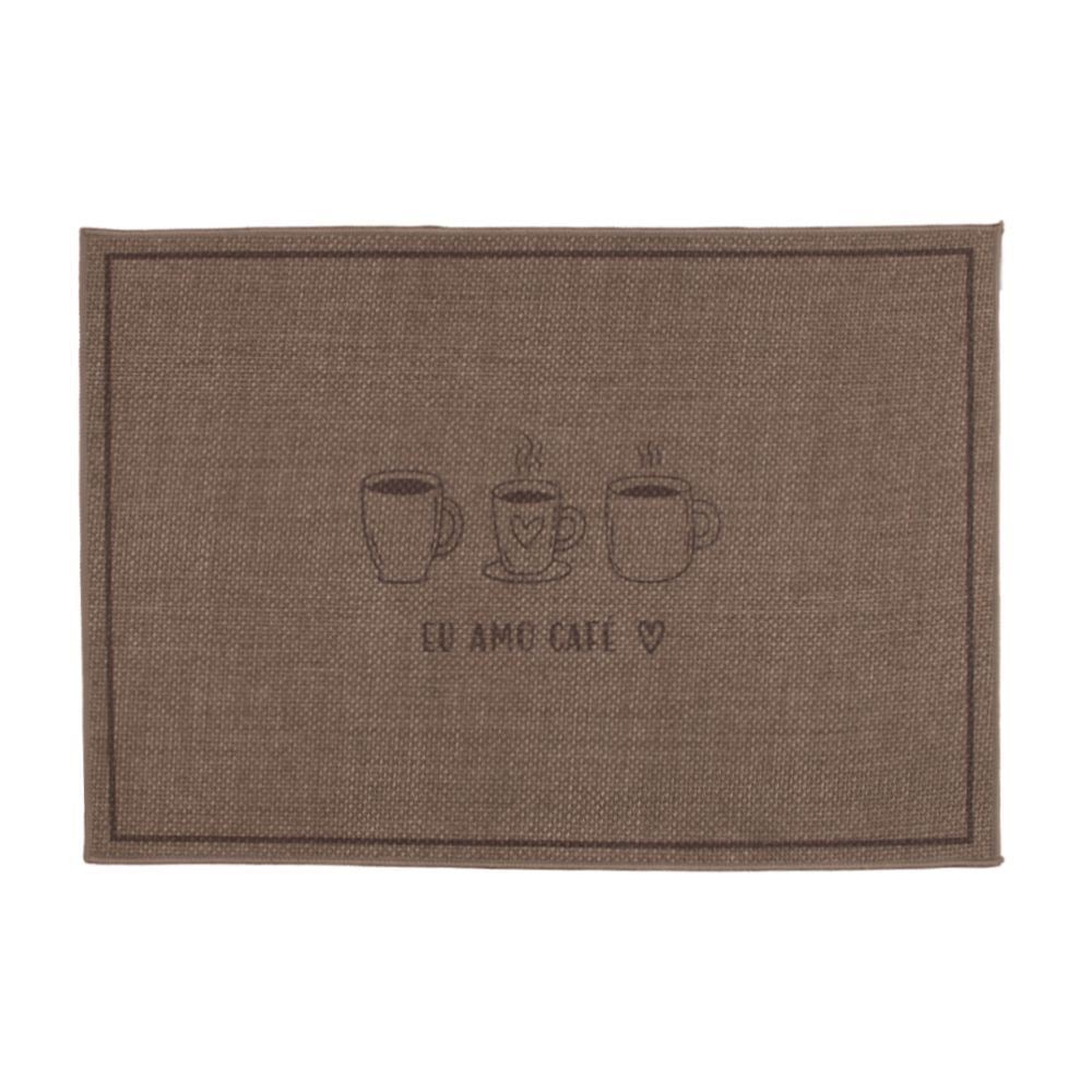 Tapete para Cozinha 53X70cm Nature Havan Casa - Castor Eu Amo Café