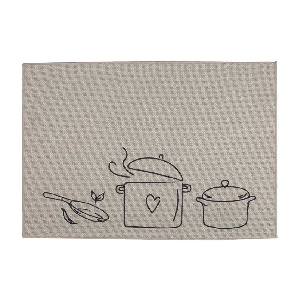 Tapete para Cozinha 53X70cm Nature Havan Casa - Cinza Amor