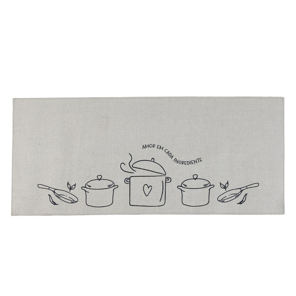 Tapete para Cozinha Nature 53Cm X 1,20M Havan Casa - Cinza C3