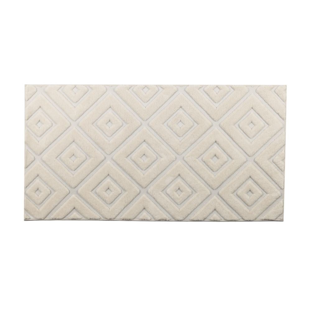 Tapete para Quarto e Sala 80Cmx1,50 m Milano Havan Casa - Marfim Losango
