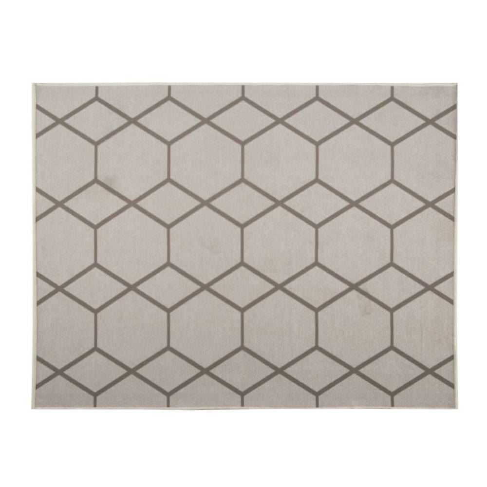 Tapete para Quarto e Sala 1,50X2,00 m Siena Havan Casa - Areia Hexagonal