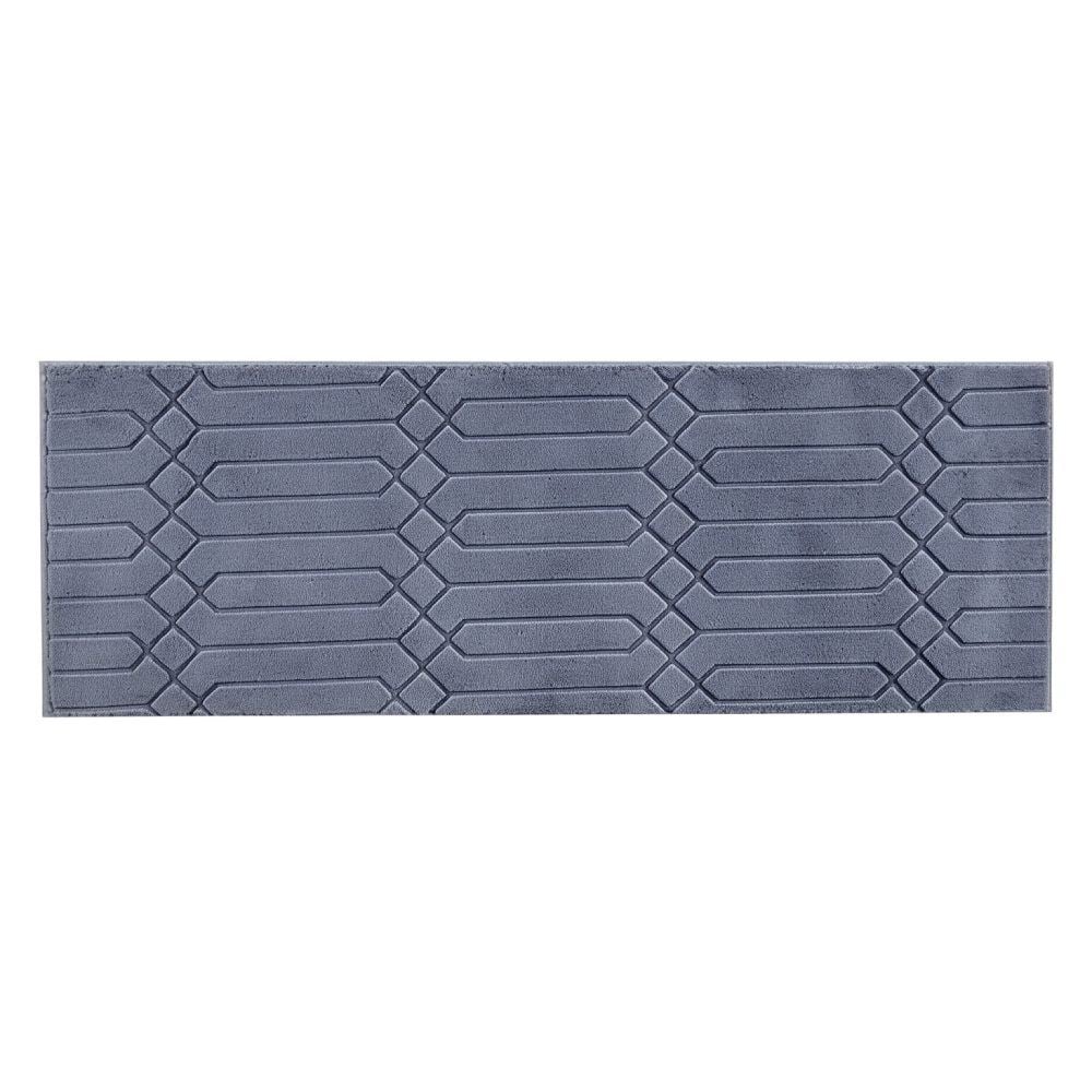 Tapete Passadeira Bellagio 60Cm X 1,80M Havan Casa - Hexágono Chumbo