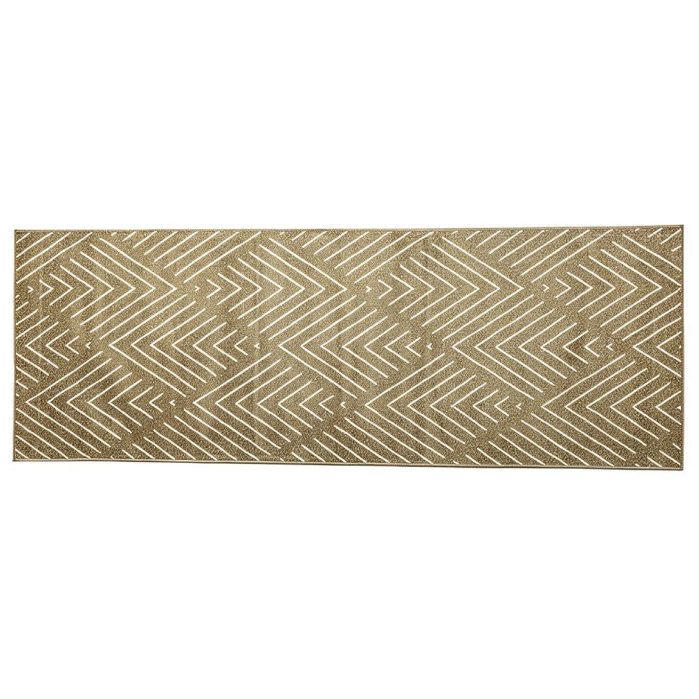 Tapete Passadeira Faro 68Cm X 2,10M Havan Casa - Escamas Cinza E Bege