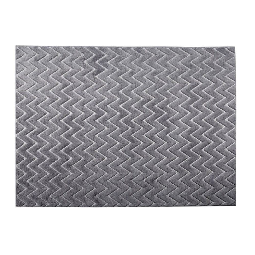 Tapete para Quarto e Sala 1,40X2,00M Milano Havan Casa - Cinza Chevron