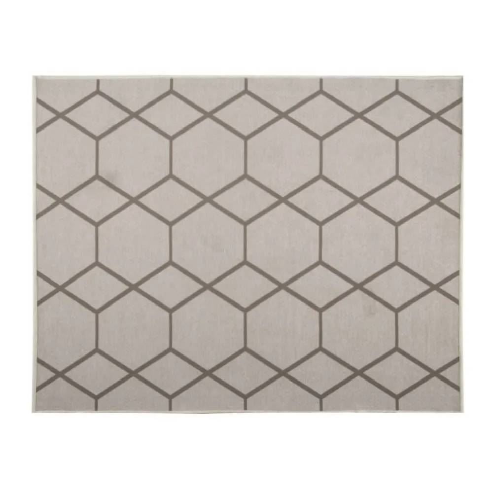 Tapete para Quarto Ou Sala 2,00X2,50 m Siena Havan Casa - Areia Hexagonal