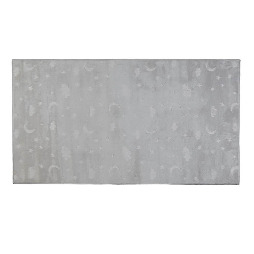 Tapete Passadeira 80Cm X 1,50M Luna Havan Casa - Cinza Estrela