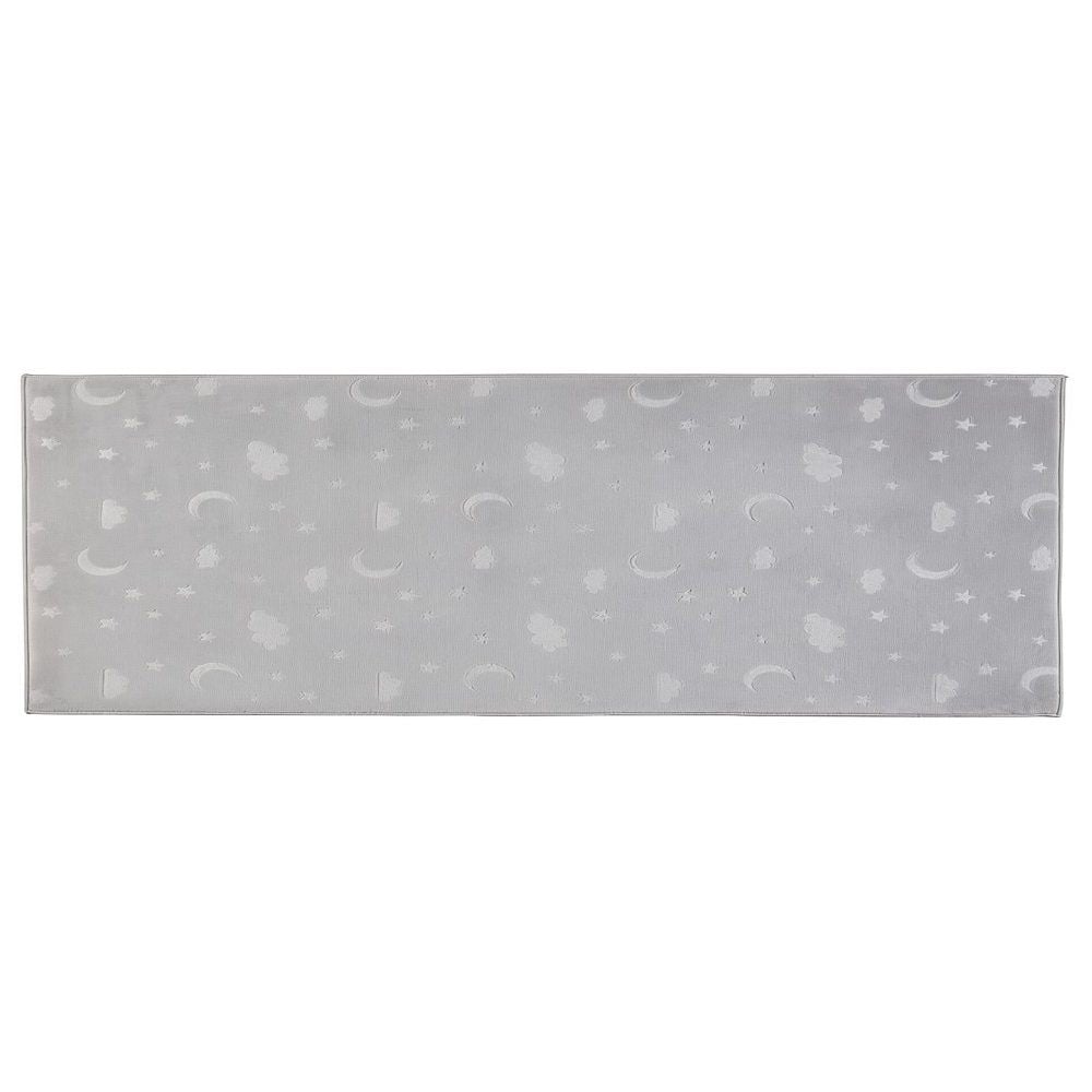 Tapete Passadeira 80Cm X 1,50M Luna Havan Casa - Cinza Estrela