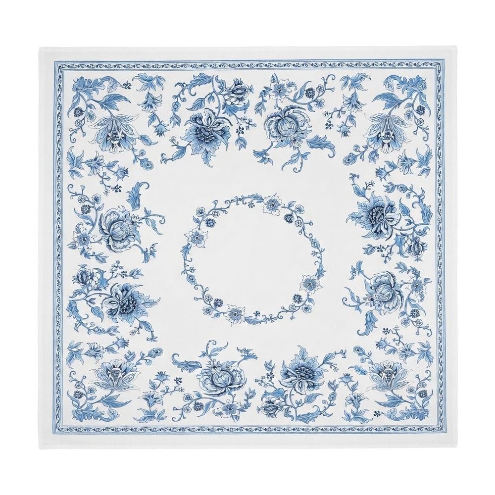 Toalha Centro de Mesa 78X78 cm Clean Döhler - Chintz Azul Novo