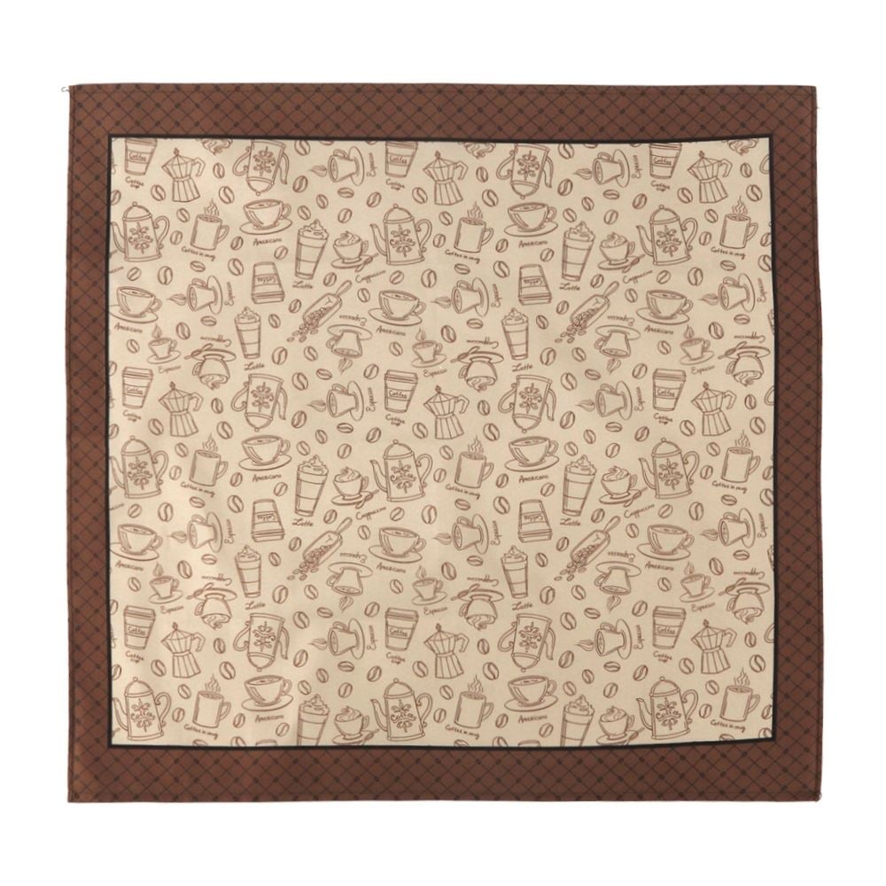 Toalha Centro de Mesa 78X78 cm Clean Döhler - Desenho Café