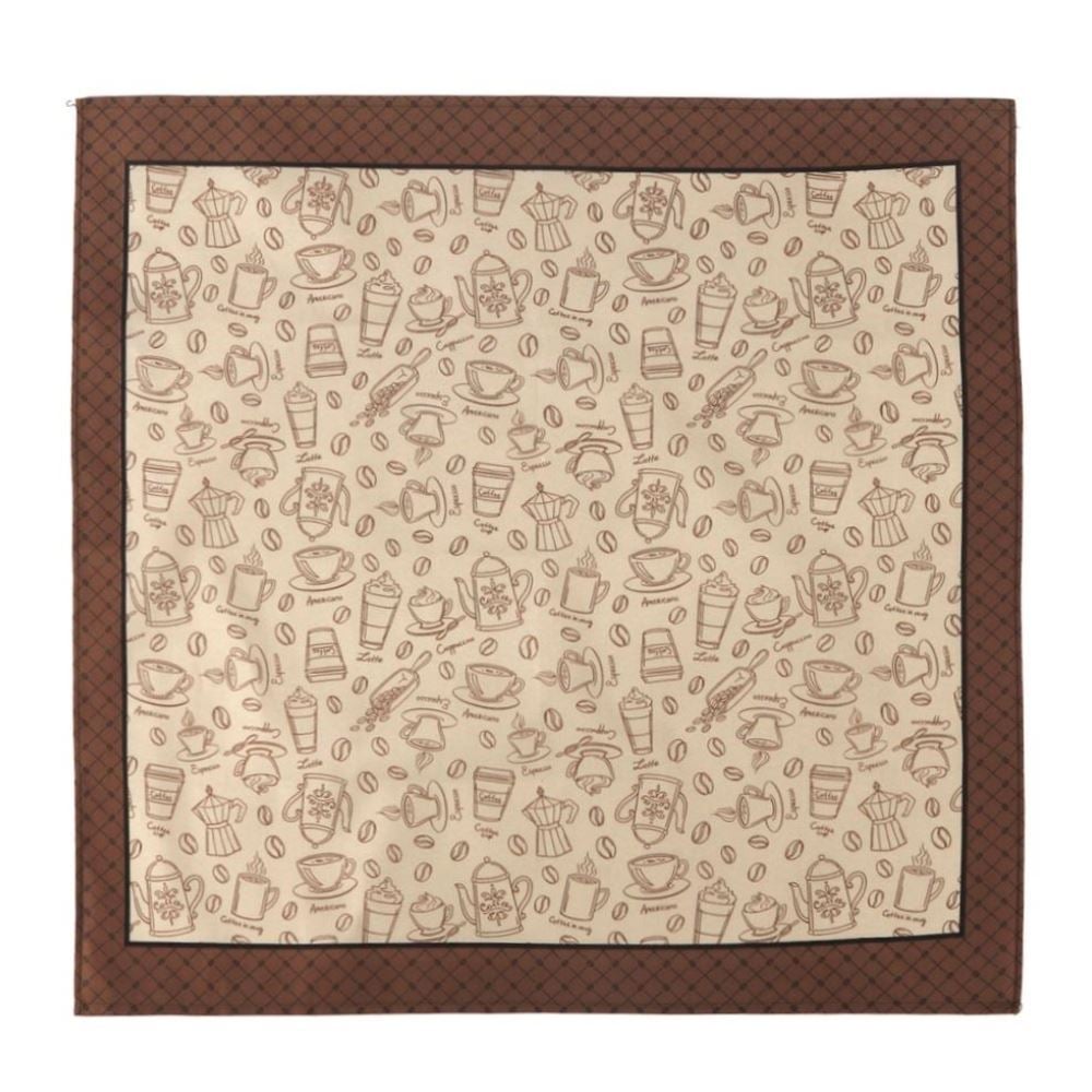 Toalha Centro de Mesa 78X78cm Clean Döhler - Desenho Café