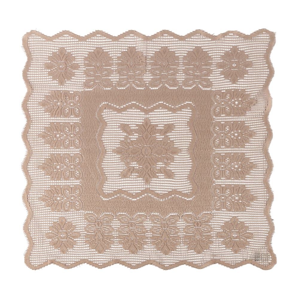 Toalha Centro de Mesa Quadrada 75Cm X 75Cm Arabesco Havan - Bege