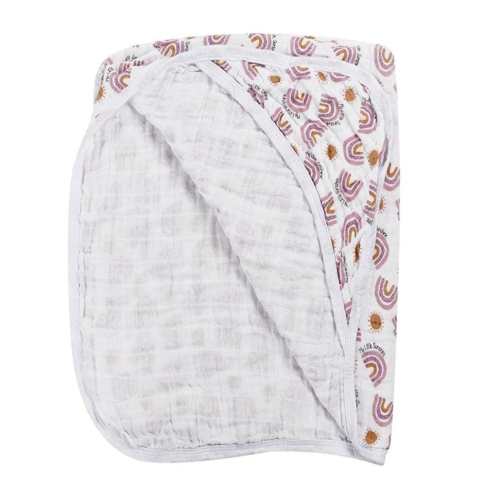 Toalha de Banho com Capuz Bebê Soft Havan Baby - Arco-Íris