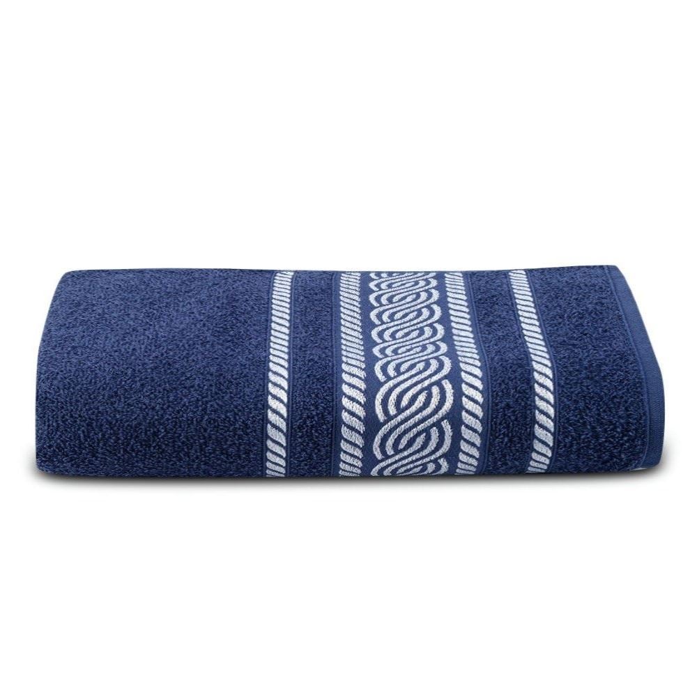 Toalha de Banho 100% Algodão Napole Havan Casa - Azul Marinho