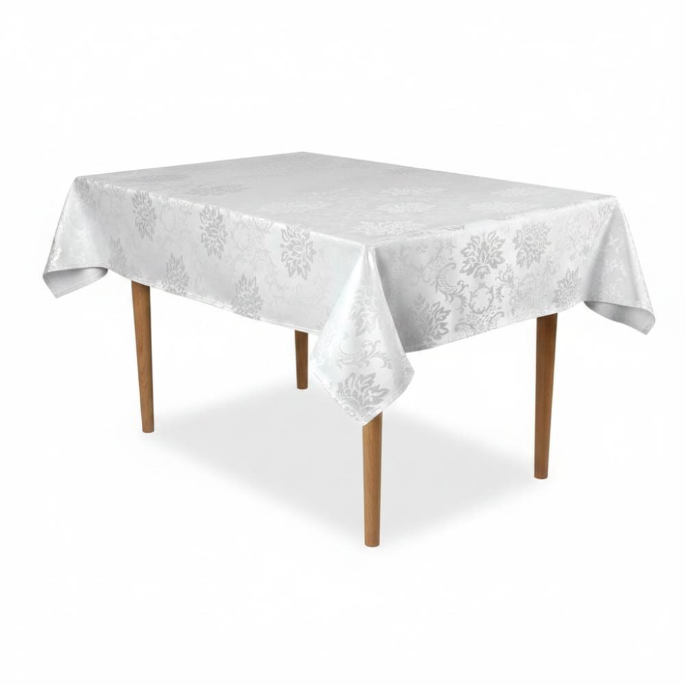 Toalha de Mesa 1,35M X 2,10M Elegance Havan Casa - Arabesco Branco