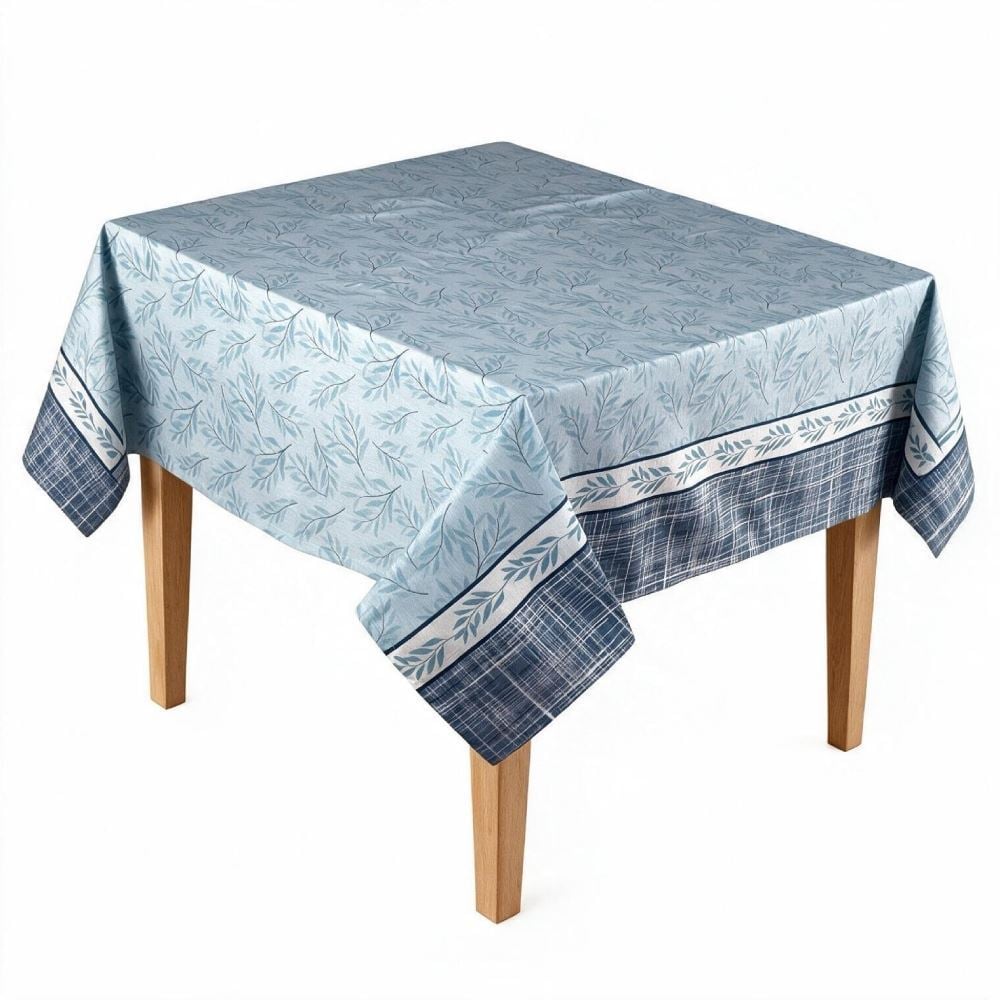 Toalha de Mesa 1,40M X 1,40M Havan Casa by Lepper - Folhas Azuis