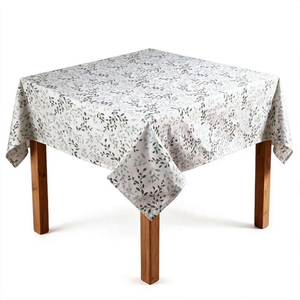 Toalha de Mesa 1,40M X 1,40M Havan Casa by Lepper - Folhas Verdes