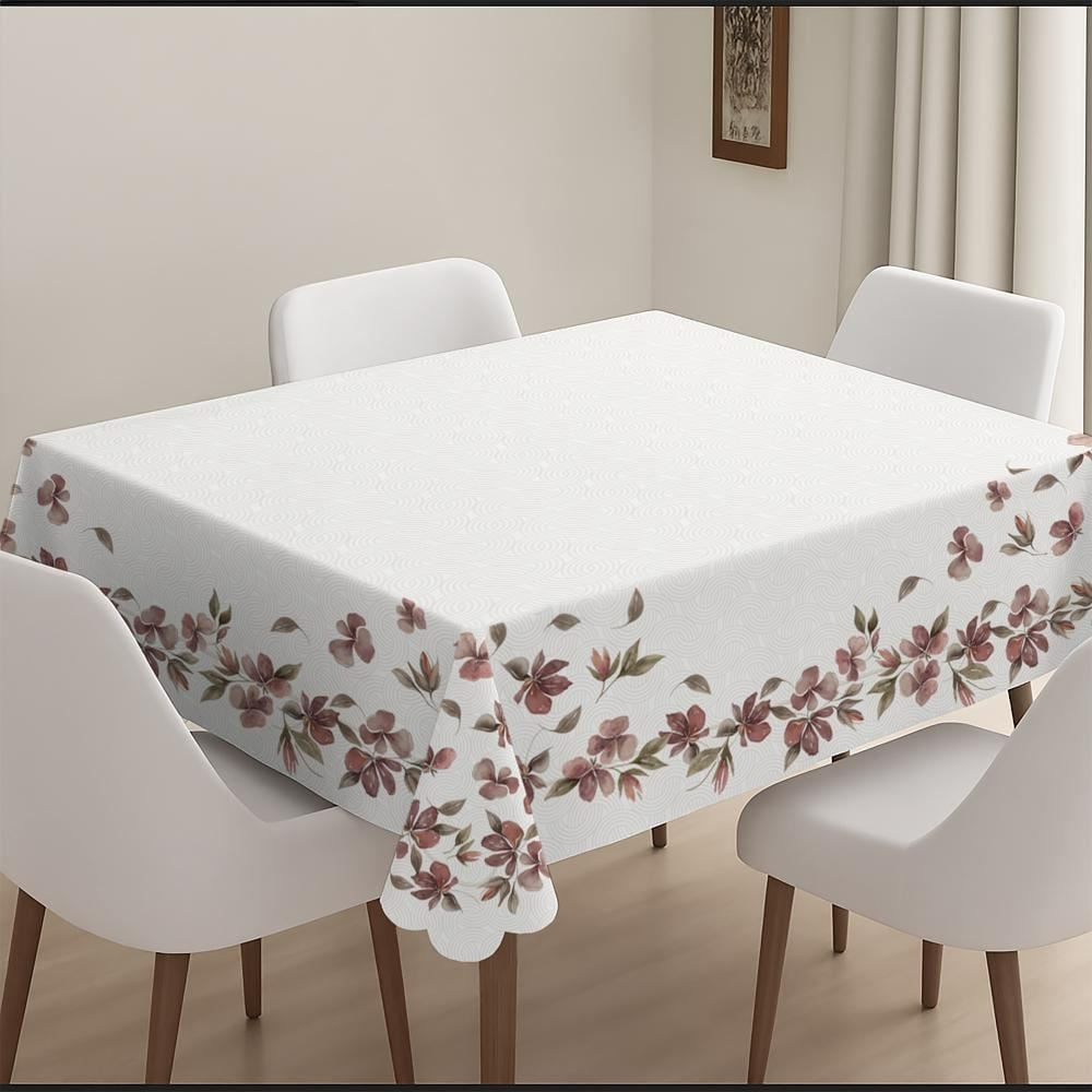 Toalha de Mesa 1,40 X 1,40 m Estampada Havan Casa - Floral Bordô