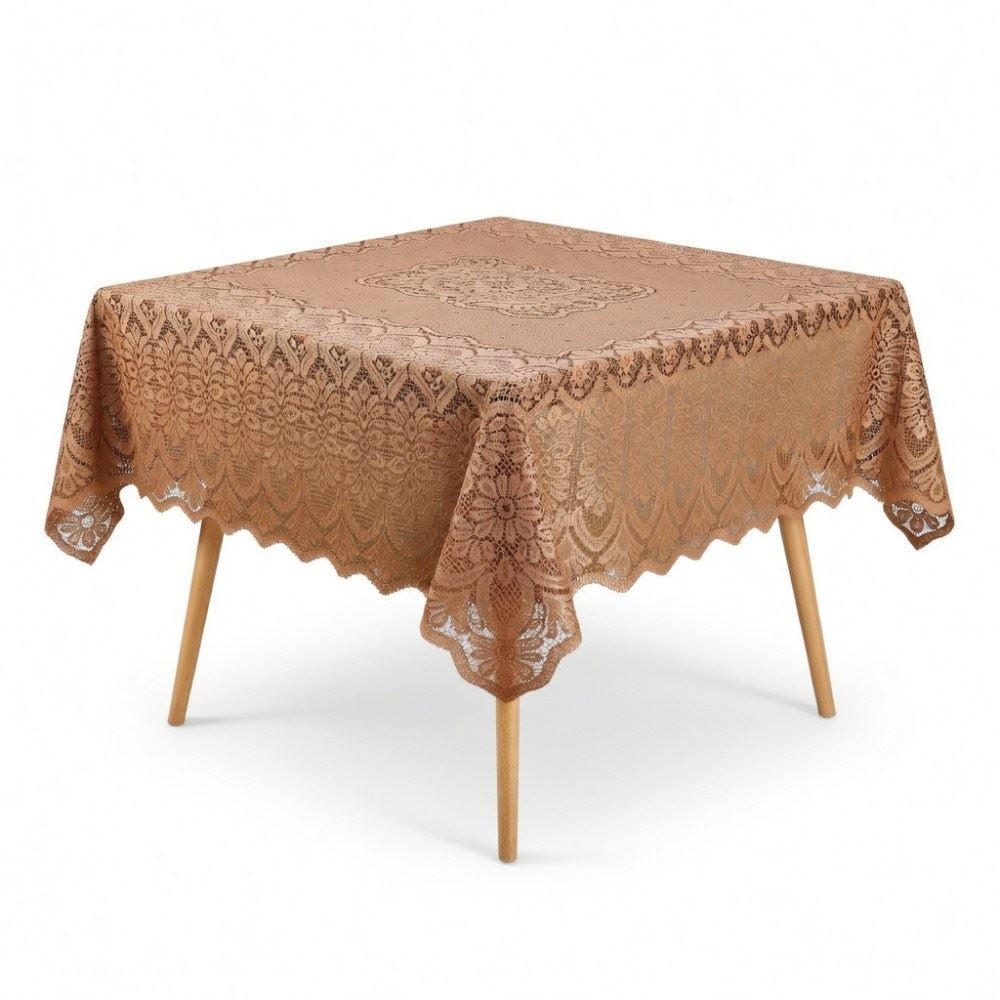 Toalha de Mesa Arabesco 1,60M X 1,60M Havan Casa - Taupe
