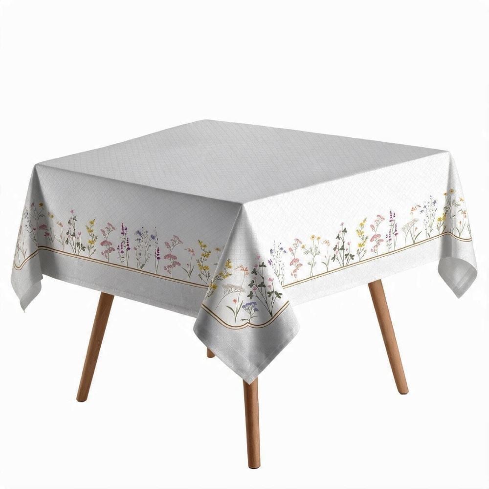 Toalha de Mesa Quadrada 1,80X1,80 m Clean Renova Döhler - Floral Boho