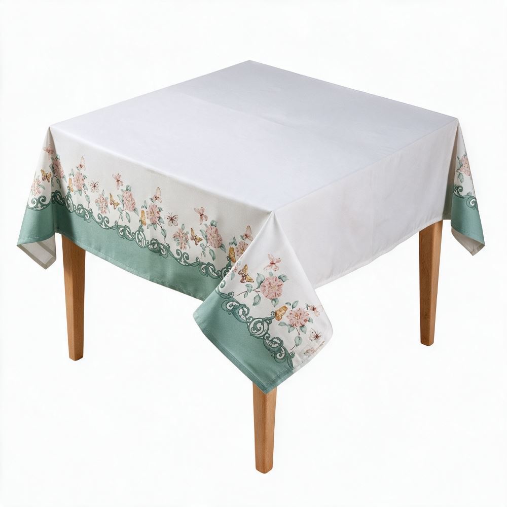 Toalha de Mesa Quadrada 1,40X1,40M Clean Döhler - Borboletas