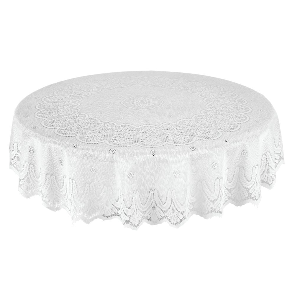 Toalha de Mesa Redonda 1,60M Arabesco Havan - Branco