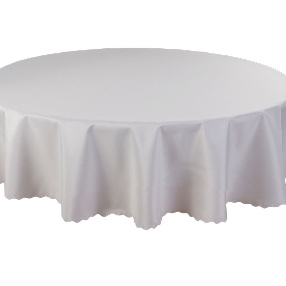 Toalha de Mesa Redonda 1,80 m Gourmet Salehtex - Branco