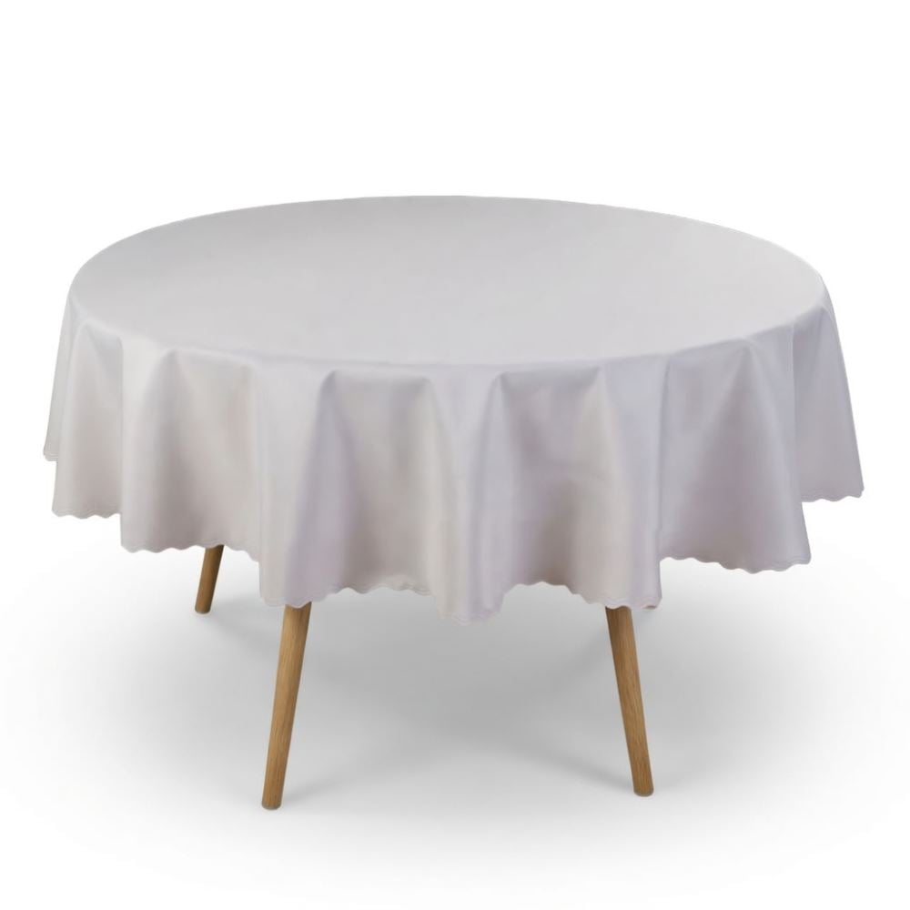 Toalha de Mesa Redonda 1,80 m Gourmet Salehtex - Branco