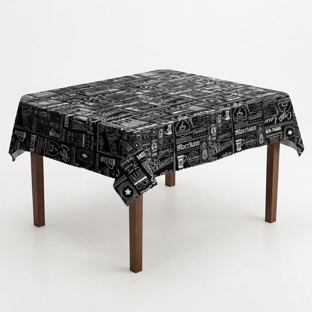 Toalha de Mesa Térmica 1,38X1,38 m Salehtex - Café Expresso Preto