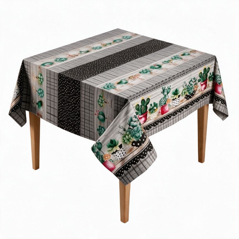 Toalha de Mesa Térmica Quadrada 1,38X1,38M Salehtex - Cactus