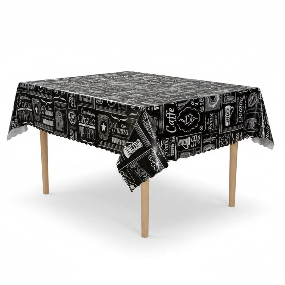 Toalha de Mesa Térmica 1,38M X 2,10M Salehtex - Café Expresso Preto