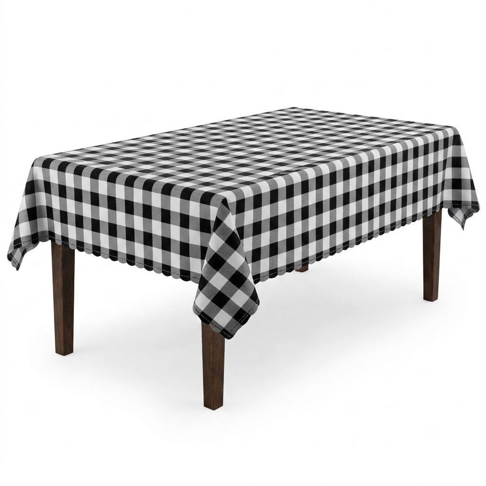 Toalha de Mesa Térmica 1,38X2,50 m Salehtex - Xadrez Preto