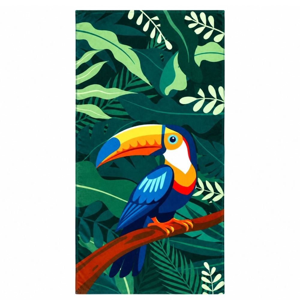 Toalha de Praia Aveludada 100% Algodão Döhler - Tucano