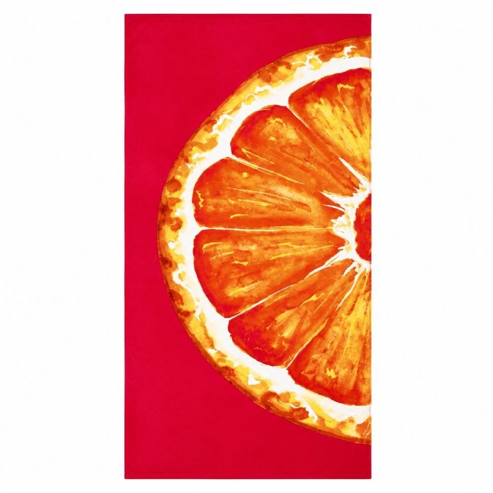 Toalha de Praia Aveludada 100% Algodão Döhler - Laranja novo