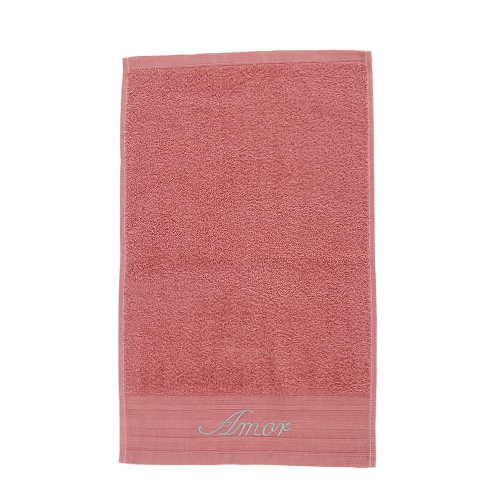 Toalha de Lavabo Bordada Desejos Havan Casa - Amor Rosa