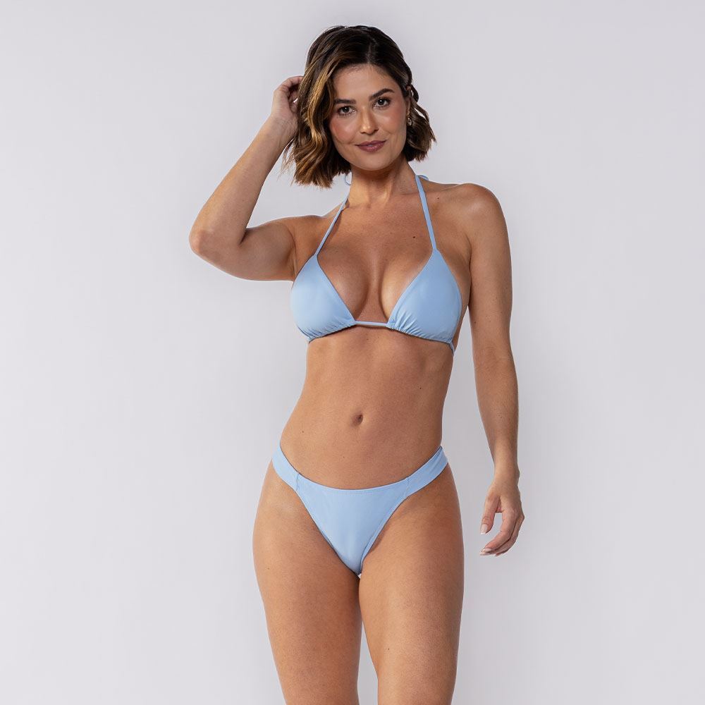 Top Biquíni Cortininha Boby Blues Azul Claro