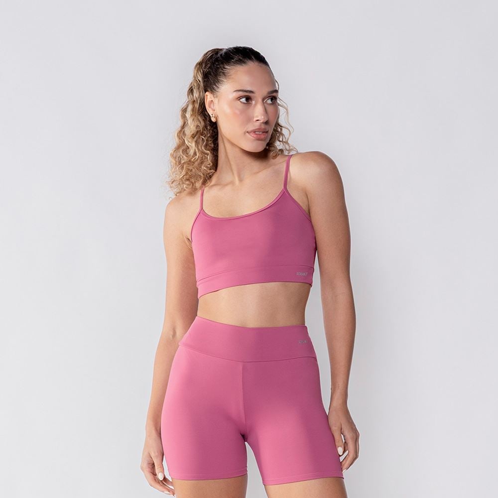 Top Feminino De Alça Básico Scream Rosa