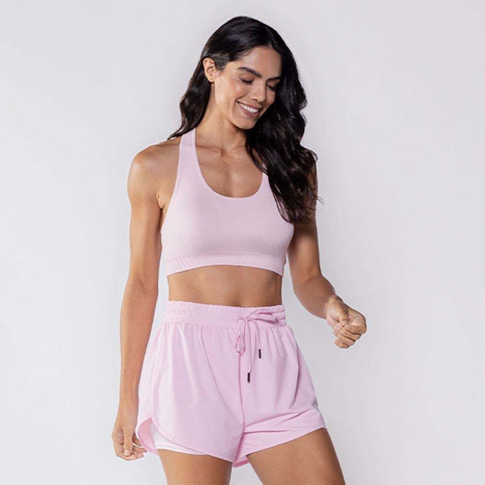 Top Feminino Fitness Sem Costura Scream Rosa 13-2806