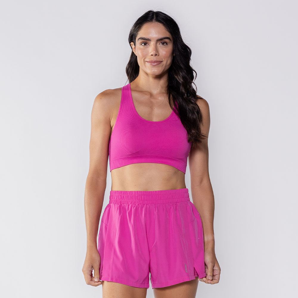 Top Feminino Fitness Sem Costura Scream Rose 17-2624