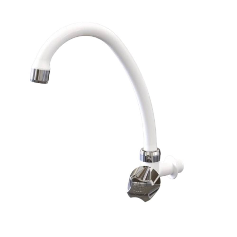 Torneira de Cozinha Parede Bica Alta Durin - BRANCO
