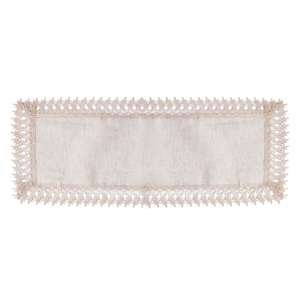 Trilho de Mesa 40Cm X 1,30M Renda Guipir Havan Casa - Veneza Naturale