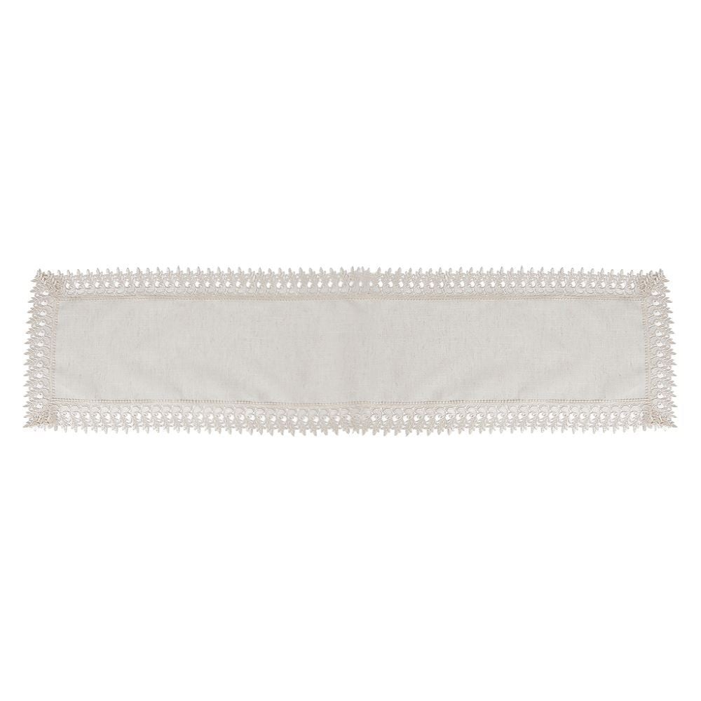 Trilho de Mesa 40 X 170 cm Renda Guipir Havan Casa - Veneza Naturale